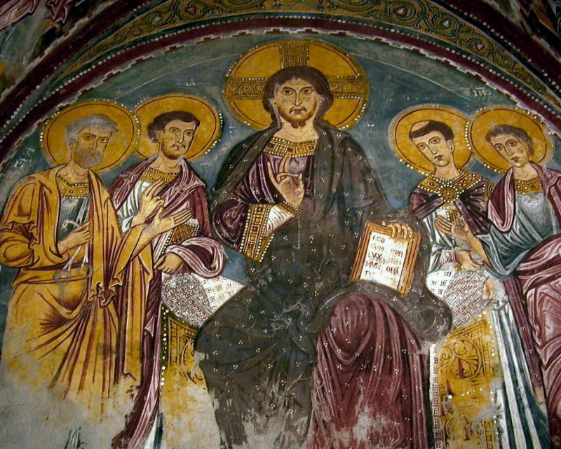 Christ Pantocrator and Four Saints